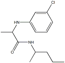 2-[(3-chlorophenyl)amino]-N-(pentan-2-yl)propanamide 化学構造式
