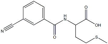 2-[(3-cyanophenyl)formamido]-4-(methylsulfanyl)butanoic acid,,结构式
