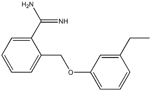 2-[(3-ethylphenoxy)methyl]benzenecarboximidamide,,结构式