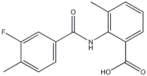  2-[(3-fluoro-4-methylbenzoyl)amino]-3-methylbenzoic acid