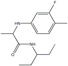 2-[(3-fluoro-4-methylphenyl)amino]-N-(pentan-3-yl)propanamide