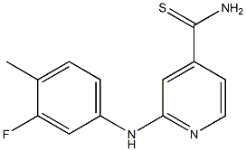 2-[(3-fluoro-4-methylphenyl)amino]pyridine-4-carbothioamide|