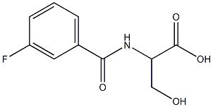 2-[(3-fluorobenzoyl)amino]-3-hydroxypropanoic acid Structure