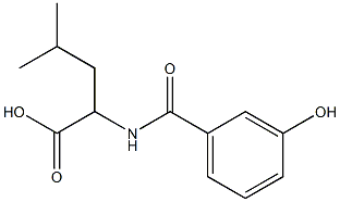 2-[(3-hydroxybenzoyl)amino]-4-methylpentanoic acid Structure