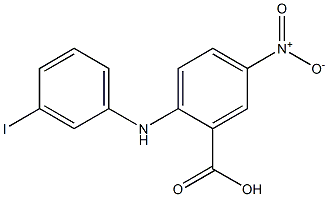 2-[(3-iodophenyl)amino]-5-nitrobenzoic acid 结构式