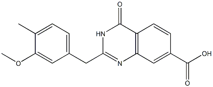 2-[(3-methoxy-4-methylphenyl)methyl]-4-oxo-3,4-dihydroquinazoline-7-carboxylic acid 结构式