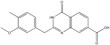  2-[(3-methoxy-4-methylphenyl)methyl]-4-oxo-3,4-dihydroquinazoline-7-carboxylic acid