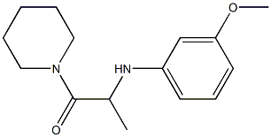 2-[(3-methoxyphenyl)amino]-1-(piperidin-1-yl)propan-1-one,,结构式