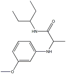 2-[(3-methoxyphenyl)amino]-N-(pentan-3-yl)propanamide 结构式