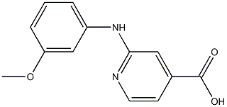 2-[(3-methoxyphenyl)amino]pyridine-4-carboxylic acid 结构式