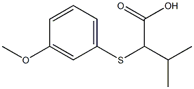 2-[(3-methoxyphenyl)sulfanyl]-3-methylbutanoic acid Struktur