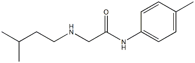 2-[(3-methylbutyl)amino]-N-(4-methylphenyl)acetamide,,结构式