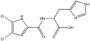 2-[(4,5-dichloro-1H-pyrrol-2-yl)formamido]-3-(1H-imidazol-4-yl)propanoic acid Structure