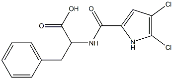 2-[(4,5-dichloro-1H-pyrrol-2-yl)formamido]-3-phenylpropanoic acid Struktur