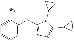 2-[(4,5-dicyclopropyl-4H-1,2,4-triazol-3-yl)sulfanyl]aniline 化学構造式