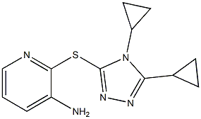 2-[(4,5-dicyclopropyl-4H-1,2,4-triazol-3-yl)sulfanyl]pyridin-3-amine,,结构式