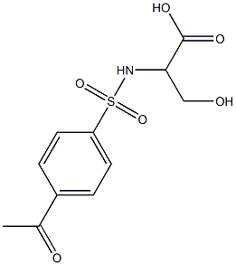 2-[(4-acetylbenzene)sulfonamido]-3-hydroxypropanoic acid