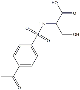  2-[(4-acetylbenzene)sulfonamido]-3-hydroxypropanoic acid