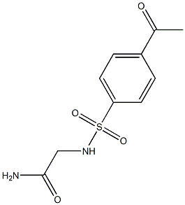 2-[(4-acetylbenzene)sulfonamido]acetamide Structure