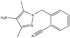 2-[(4-amino-3,5-dimethyl-1H-pyrazol-1-yl)methyl]benzonitrile,,结构式