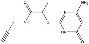 2-[(4-amino-6-oxo-1,6-dihydropyrimidin-2-yl)sulfanyl]-N-(prop-2-yn-1-yl)propanamide