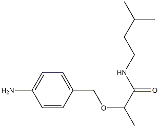 2-[(4-aminophenyl)methoxy]-N-(3-methylbutyl)propanamide 结构式