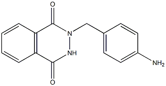 2-[(4-aminophenyl)methyl]-1,2,3,4-tetrahydrophthalazine-1,4-dione Struktur