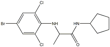 2-[(4-bromo-2,6-dichlorophenyl)amino]-N-cyclopentylpropanamide Struktur