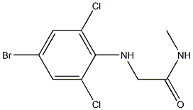 2-[(4-bromo-2,6-dichlorophenyl)amino]-N-methylacetamide Structure