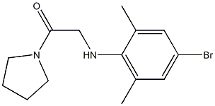 2-[(4-bromo-2,6-dimethylphenyl)amino]-1-(pyrrolidin-1-yl)ethan-1-one 化学構造式