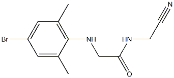 2-[(4-bromo-2,6-dimethylphenyl)amino]-N-(cyanomethyl)acetamide,,结构式