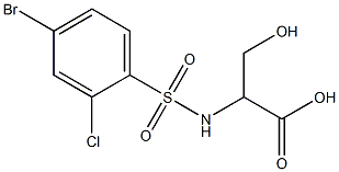 2-[(4-bromo-2-chlorobenzene)sulfonamido]-3-hydroxypropanoic acid