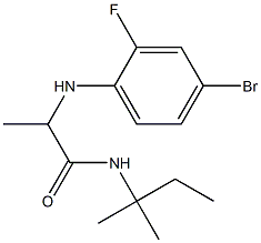 2-[(4-bromo-2-fluorophenyl)amino]-N-(2-methylbutan-2-yl)propanamide