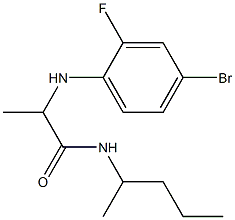 2-[(4-bromo-2-fluorophenyl)amino]-N-(pentan-2-yl)propanamide,,结构式