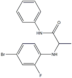 2-[(4-bromo-2-fluorophenyl)amino]-N-phenylpropanamide,,结构式