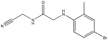 2-[(4-bromo-2-methylphenyl)amino]-N-(cyanomethyl)acetamide,,结构式