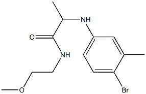  2-[(4-bromo-3-methylphenyl)amino]-N-(2-methoxyethyl)propanamide