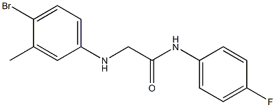  2-[(4-bromo-3-methylphenyl)amino]-N-(4-fluorophenyl)acetamide