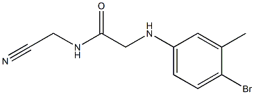  2-[(4-bromo-3-methylphenyl)amino]-N-(cyanomethyl)acetamide