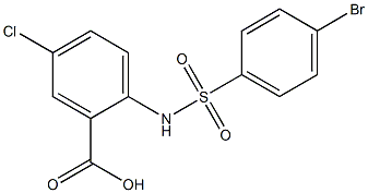 2-[(4-bromobenzene)sulfonamido]-5-chlorobenzoic acid Struktur