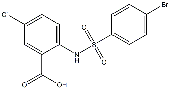 2-[(4-bromobenzene)sulfonamido]-5-chlorobenzoic acid,,结构式