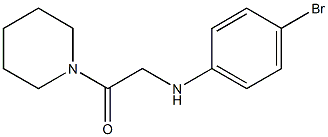 2-[(4-bromophenyl)amino]-1-(piperidin-1-yl)ethan-1-one Struktur