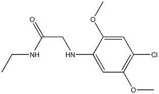 2-[(4-chloro-2,5-dimethoxyphenyl)amino]-N-ethylacetamide 化学構造式