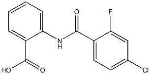 2-[(4-chloro-2-fluorobenzene)(methyl)amido]benzoic acid Structure