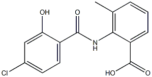 2-[(4-chloro-2-hydroxybenzene)amido]-3-methylbenzoic acid,,结构式