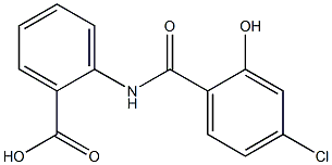 2-[(4-chloro-2-hydroxybenzene)amido]benzoic acid Structure