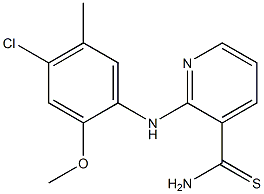 2-[(4-chloro-2-methoxy-5-methylphenyl)amino]pyridine-3-carbothioamide 结构式