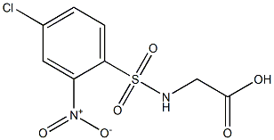 2-[(4-chloro-2-nitrobenzene)sulfonamido]acetic acid,,结构式
