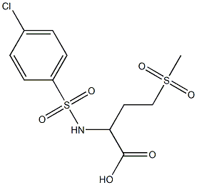 2-[(4-chlorobenzene)sulfonamido]-4-methanesulfonylbutanoic acid Structure
