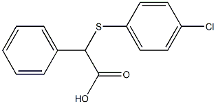 2-[(4-chlorophenyl)sulfanyl]-2-phenylacetic acid 化学構造式